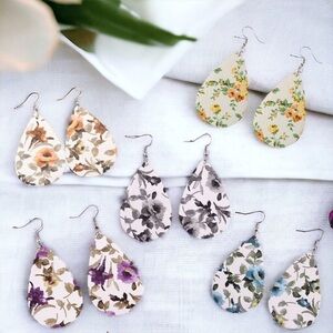Bloom Into Style: Delicate Floral Teardrop Dangle Earrings! 🌼 5 Designs Availabe